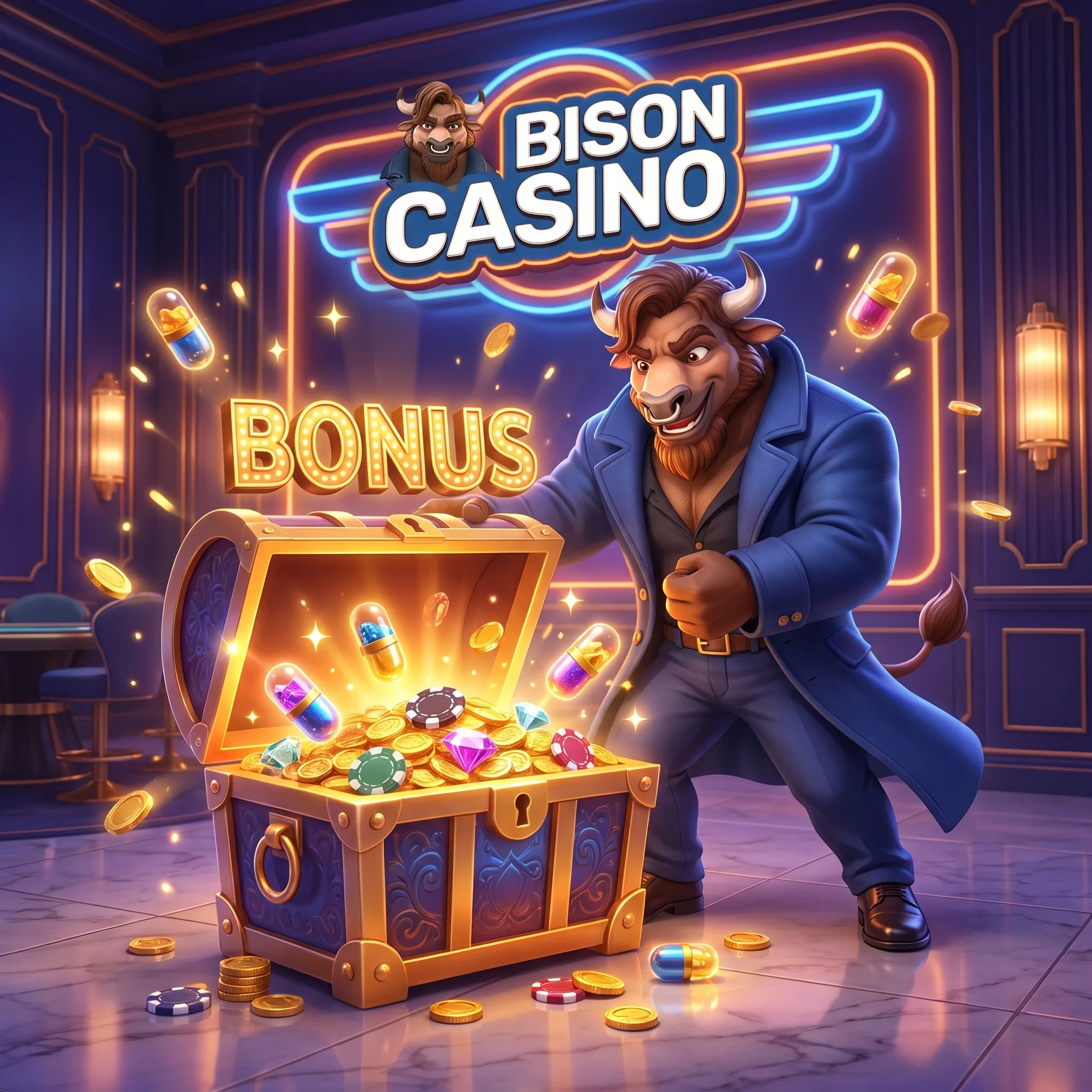 Bonusy i darmowe spiny w Bison Casino
