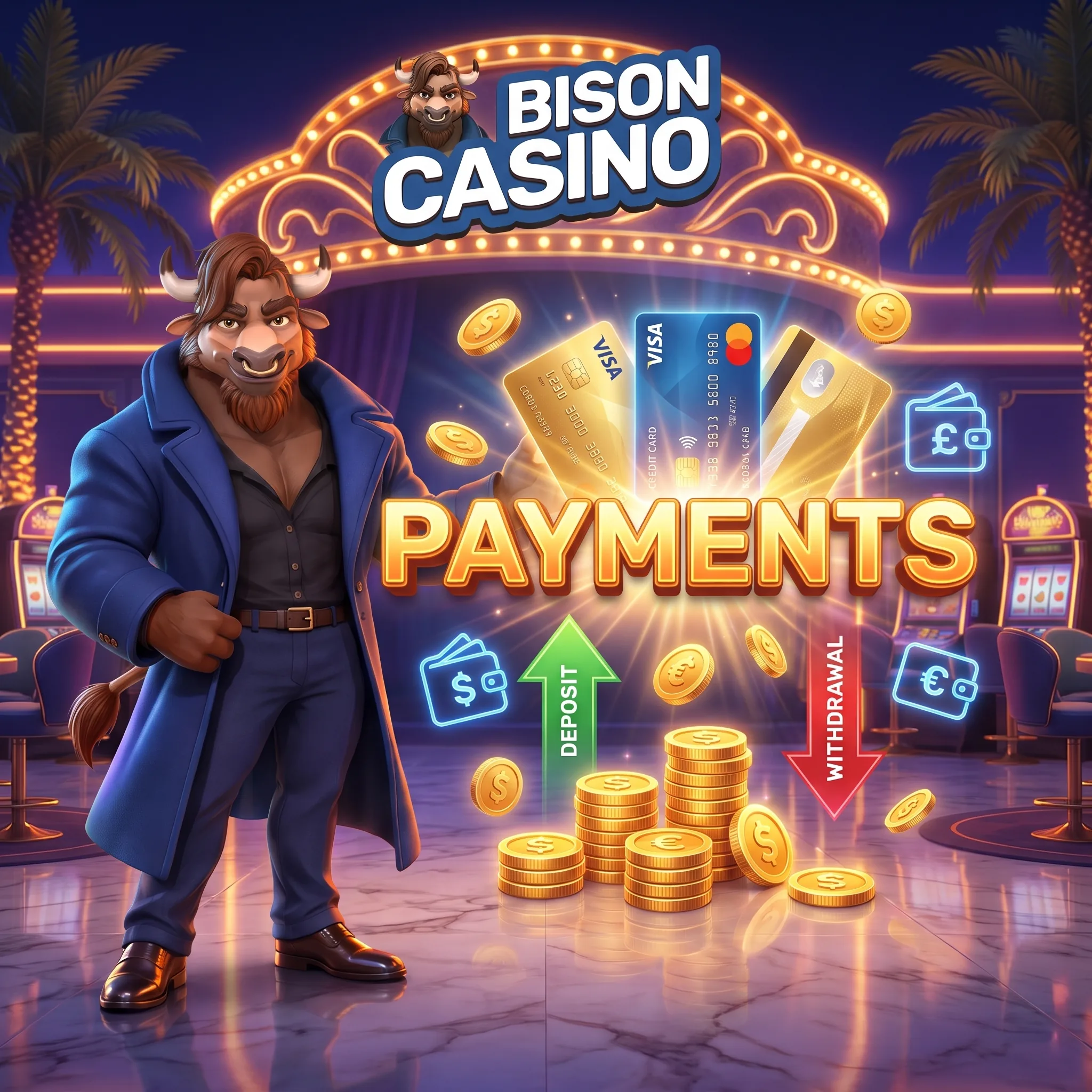 Metody płatności, karty i portfele w Bison Casino